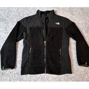 The North Face‎ Boys XL (18/20) Black Denali Fleece Jacket Half Zip (READ)